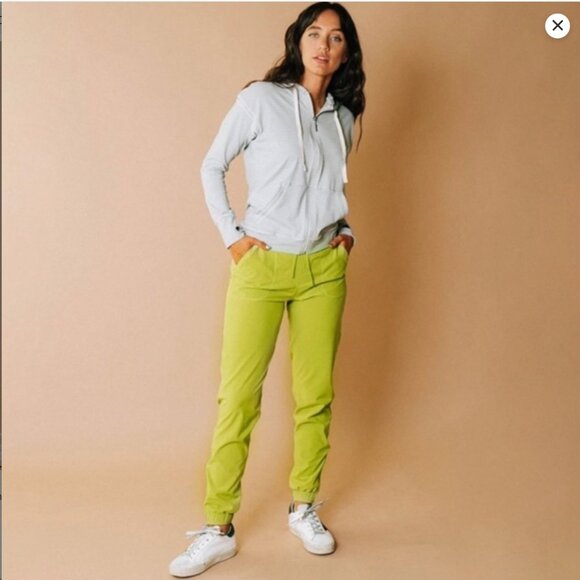 Albion Pants - Albion Jetsetter Jogger Pants Green Women's XXL Athleisure Travel